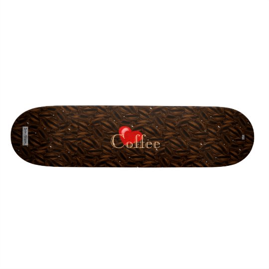 (heart) Love Coffee Beans Skateboard