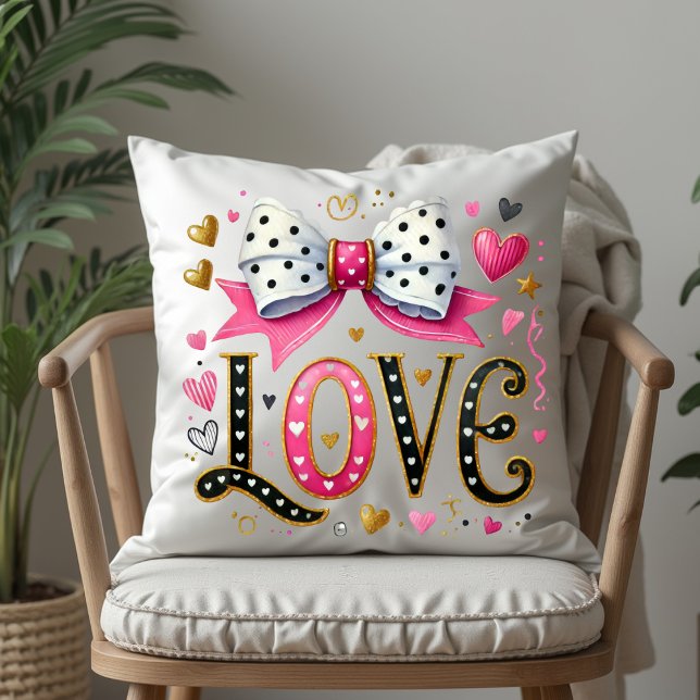 heart love coquette throw pillow (Creator Uploaded)