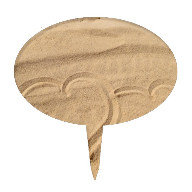 heart love custom personalize Anniversaries Cake Topper (Front)