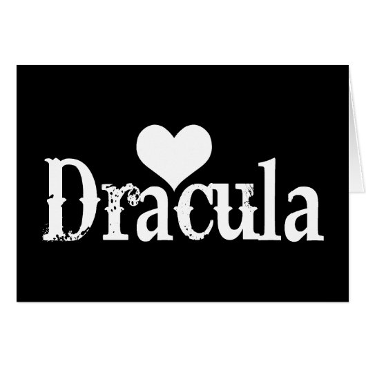 Heart (love) Dracula Cards (Front Horizontal)