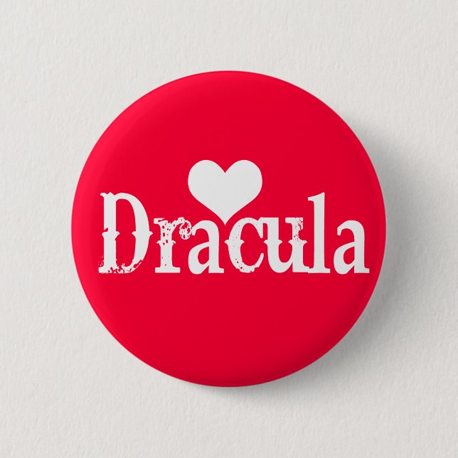 Heart (love) Dracula Pinback Button (Front)