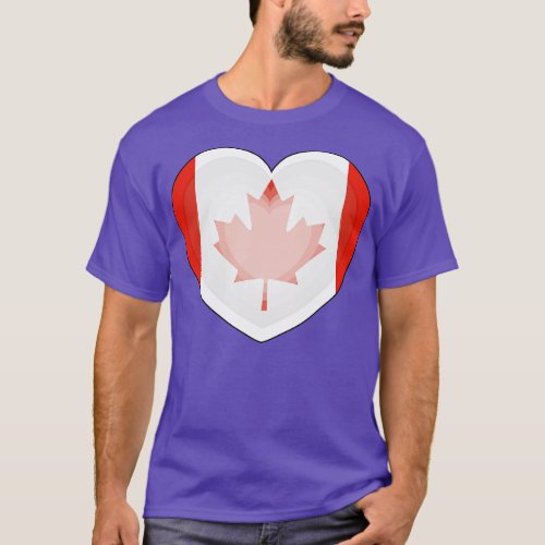 Heart Love Flag of Canada T_Shirt