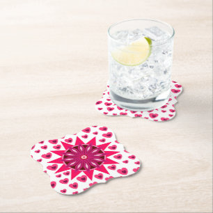 HEART LOVE GIRLFRIEND WIFE ANNIVERSARY GIFT PARTY  PAPER COASTER