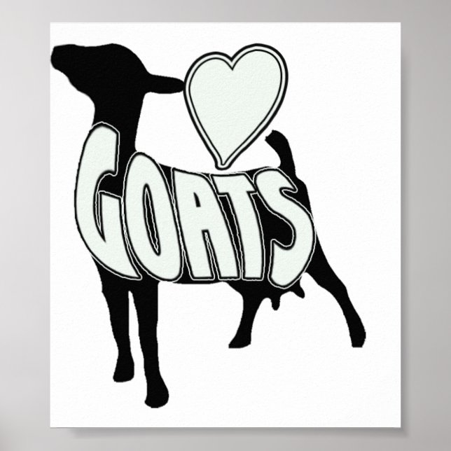 HEART LOVE GOATS LOGO ICON POSTER (Front)
