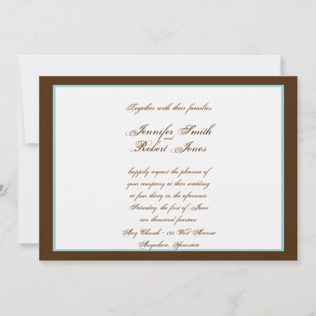 Heart Love Knot Western Wedding Invitation (Front)