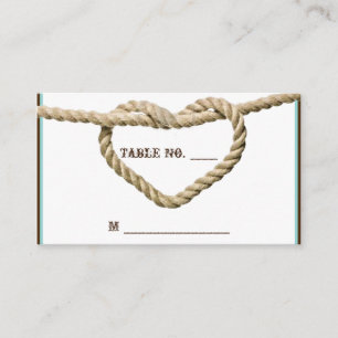 Heart Love Knot Western Wedding Place Cards