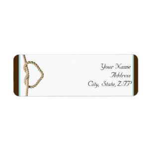 Heart Love Knot Western Wedding Return Address Label