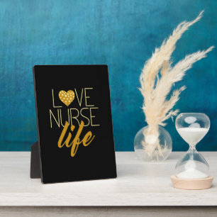 Heart Love Nurse Life Plaque