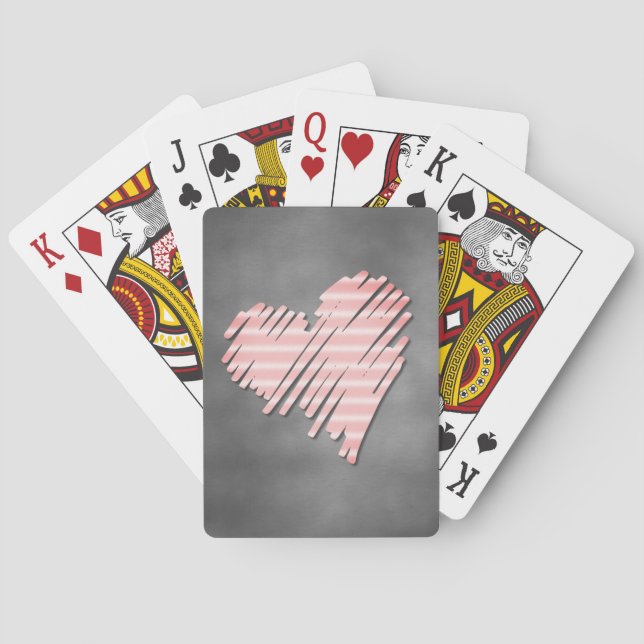 Heart love playing cards, tarot,cartomancy,art poker cards (Back)