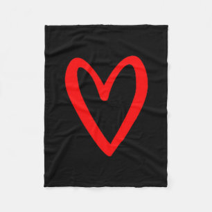 Heart Love Retro Vintage Tiny Red Heart Valentine' Fleece Blanket