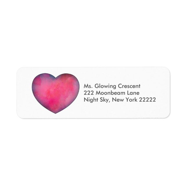 Heart Love Return Address Labels (Front)