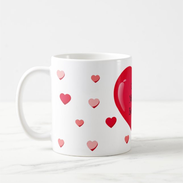 heart love shape good morning beautiful mug (Left)