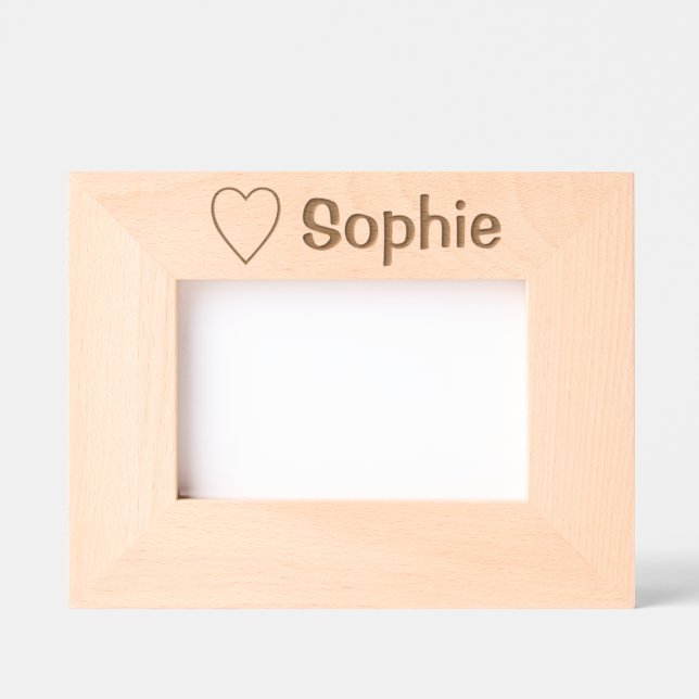 Heart Love Sophie (Name) Engraved Frames (Front)