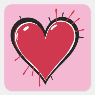 Heart Love Square Sticker
