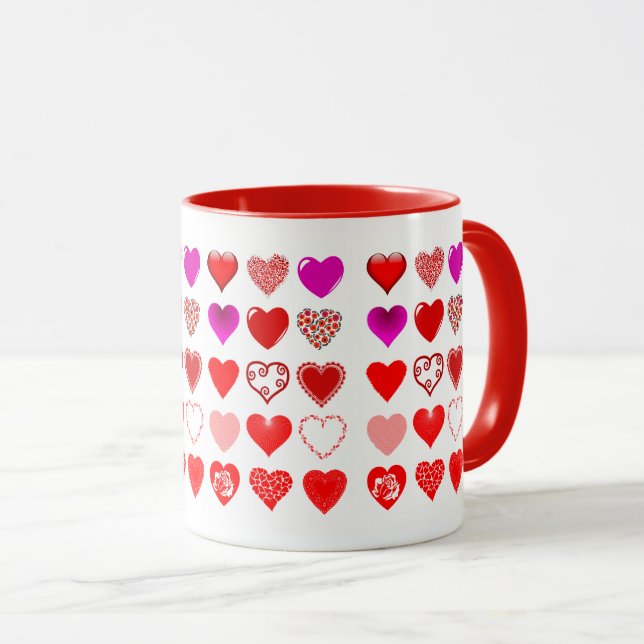 Heart Love Valentine Mug (Front Right)