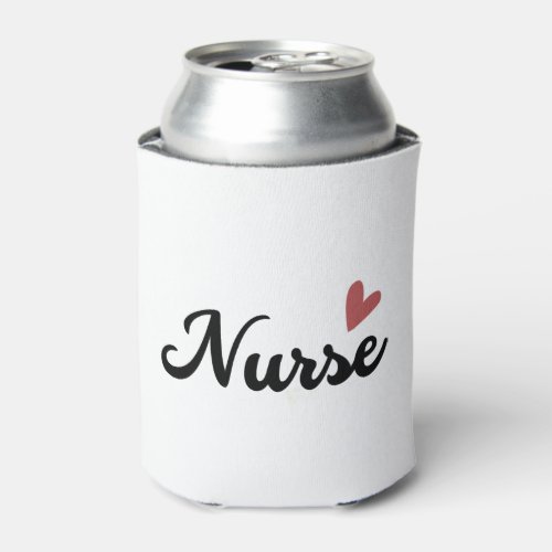 Heart Love Valentine Nurse Can Cooler