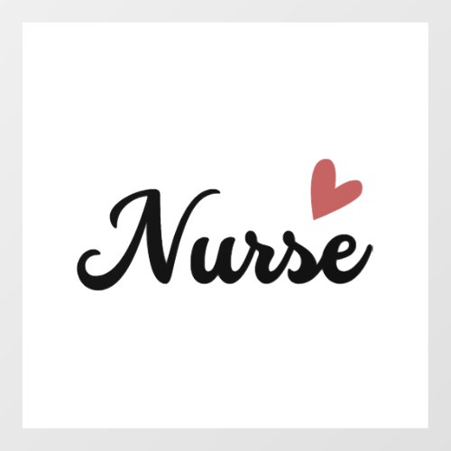 Heart Love Valentine Nurse Wall Decal
