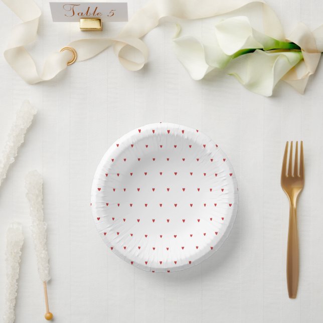 Heart & Love Valentine-themed Bridal Shower Paper Bowls (Wedding)