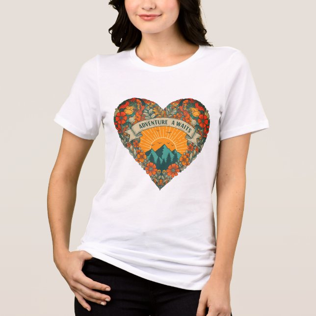 Heart Lover Adventure a waits T-Shirt Tri-Blend Shirt (Front)