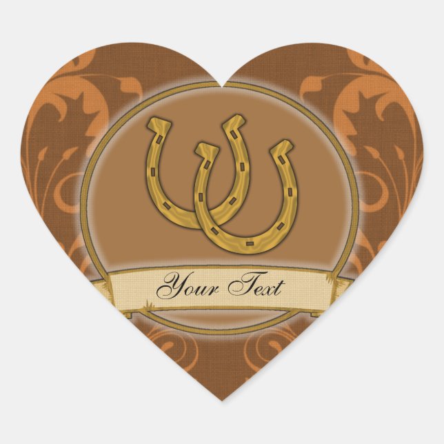 Heart Lucky Horseshoe Sticker (Front)