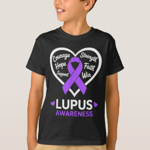 Heart lupus awareness month sle purple ribbon T-Shirt