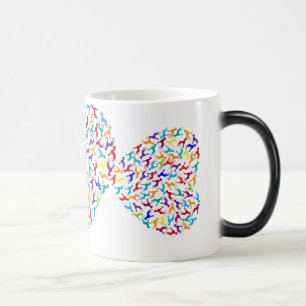Heart made of Great Danes Color Morph Mug