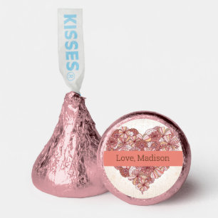 Heart made of hand drawn flowers hershey®'s kisses®