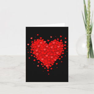 Heart Made Of Hearts Valentines Day Womens Teens G Card