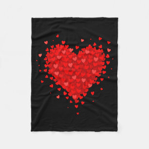 Heart Made Of Hearts Valentines Day Womens Teens G Fleece Blanket
