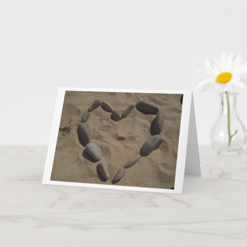 Heart Made out of Rocks Sympathy Card