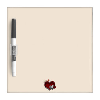 Heart Magic Beige Dry Erase Board with Pen Holder