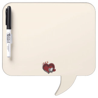 Heart Magic Beige Dry Erase Board with Pen Holder
