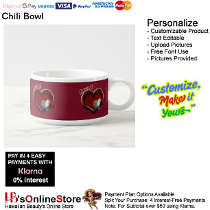Heart Magic Maroon Chili Bowl