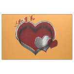 Heart Magic Orange Fabric Combed Cotton 142.2 cm