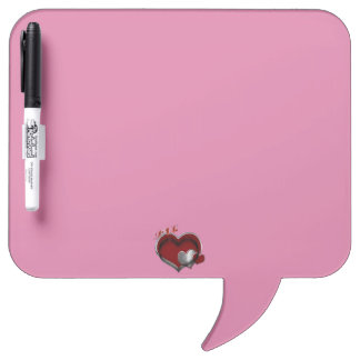 Heart Magic Pink Dry Erase Board with Pen Holder