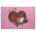 Heart Magic Pink Fabric Combed Cotton 142.2 cm