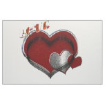 Heart Magic White Fabric Combed Cotton 142.2 cm