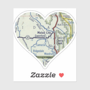 Heart Malad City Idaho Sticker