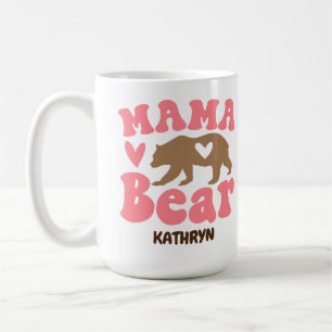 Heart Mama Bear Retro Cute Funny Mom Gift Coffee Mug