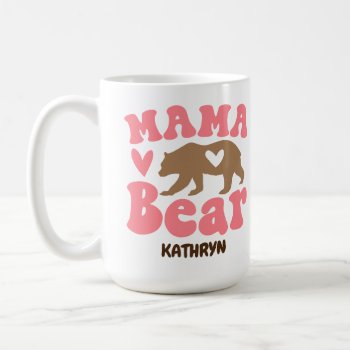 Heart Mama Bear Retro Cute Funny Mom Gift Coffee Mug by FidesDesign at Zazzle