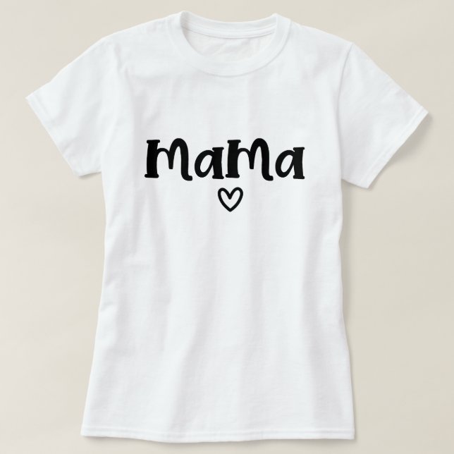 Heart Mama Mother's Day Mom and Me T-Shirt (Design Front)
