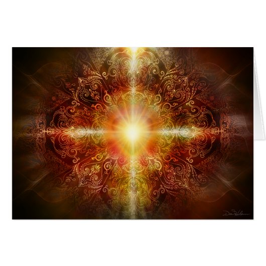 Heart Mandala Brown Cards (Front Horizontal)