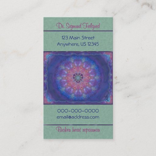 Customizable Heart Mandala Standard Card Business Cards