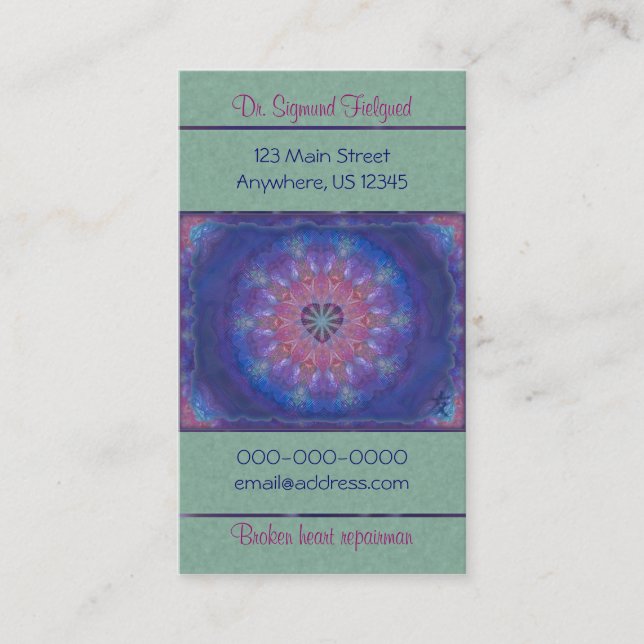 Heart Mandala Business Card (Front)