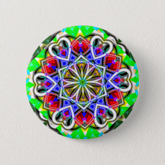 Heart Mandala Kaleidoscope Button