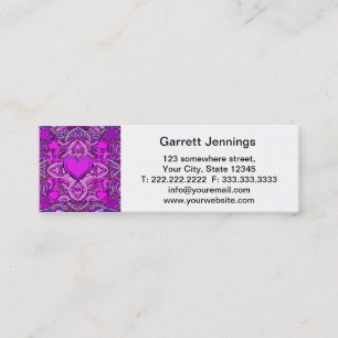 Heart Mandala Mini Business Card
