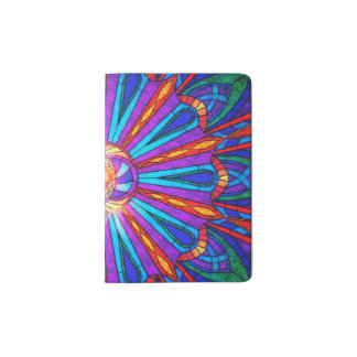 Heart Mandala Stained Glass - Passport Cover
