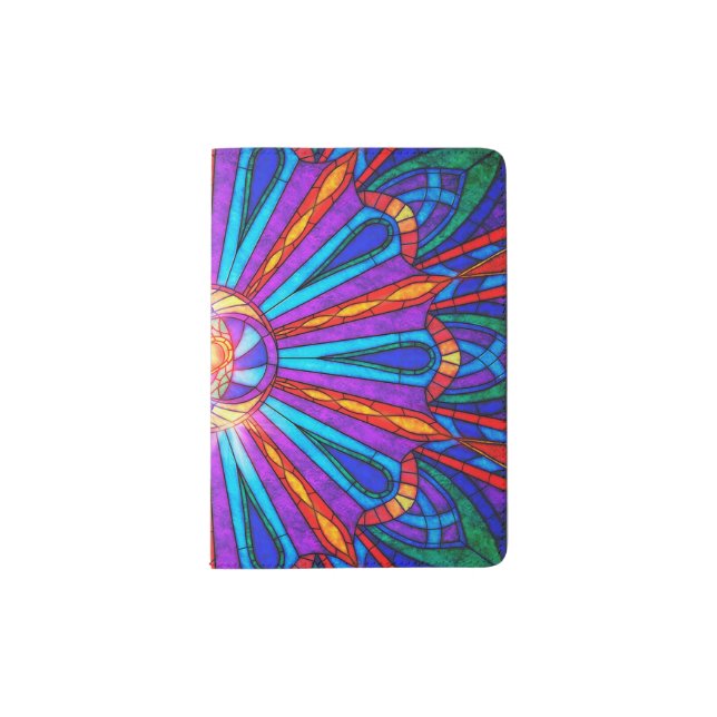 Heart Mandala Stained Glass - Passport Cover (Front)
