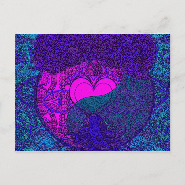 Heart Mandala Tree Postcard (Front)