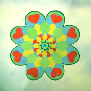 Heart Mandala Window Cling